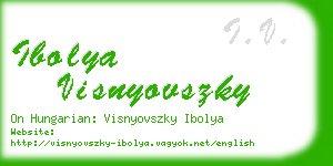 ibolya visnyovszky business card